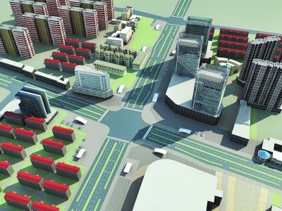  望江西路站站址环境剖切效果图